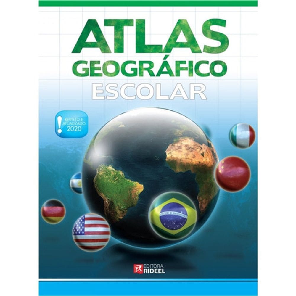 Atlas Geográfico Escolar Luxo - Revisto E Atualizado