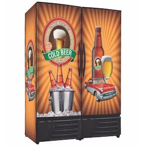 Cervejeira 2 Portas Cegas Rf019 Premium Frilux Refrigerador Com Porta Adesivada 1200 Litros 220v