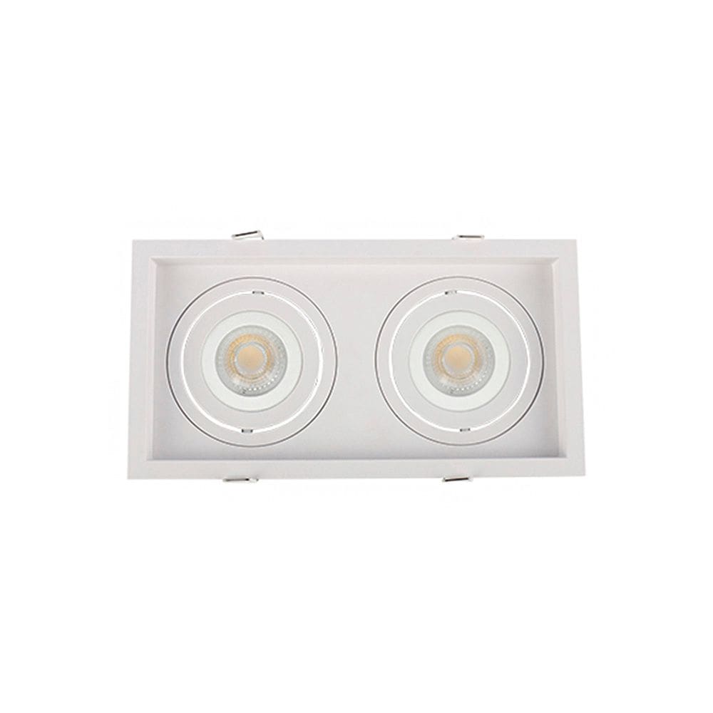 Spot de Embutir Recuado Nordecor Flea Duo para 2 Lâmpadas PAR20 E27 Bivolt
