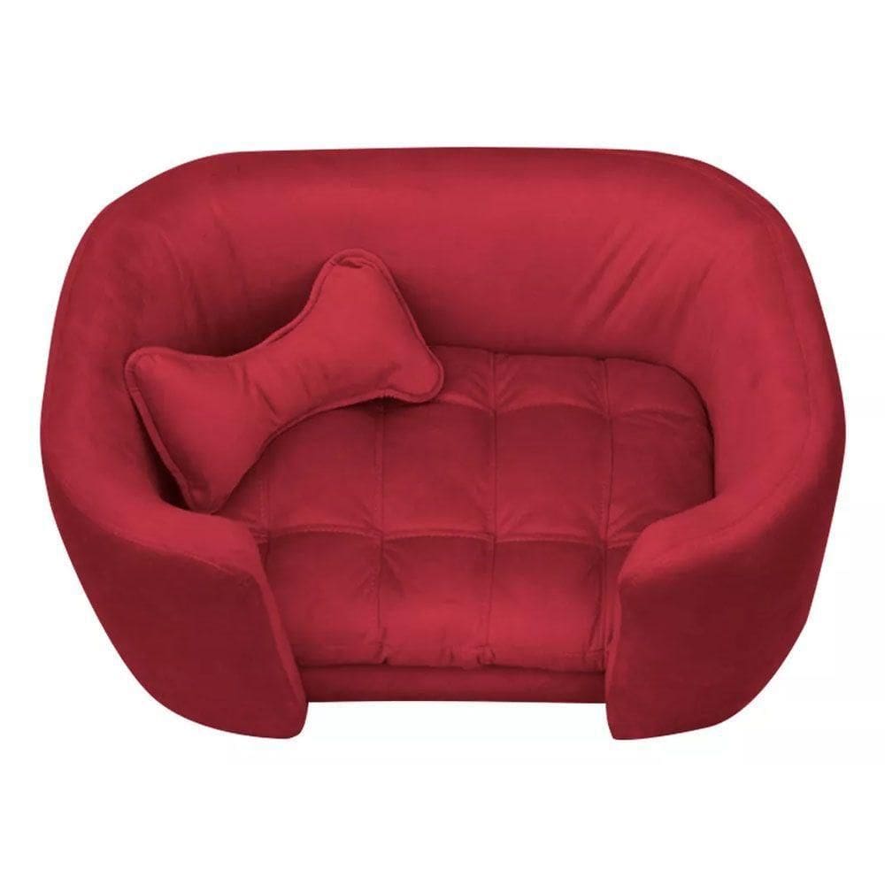 Cama Pet Poltrona Baby Hanna Veludo - Ssx Multicoisas Cor Vermelho