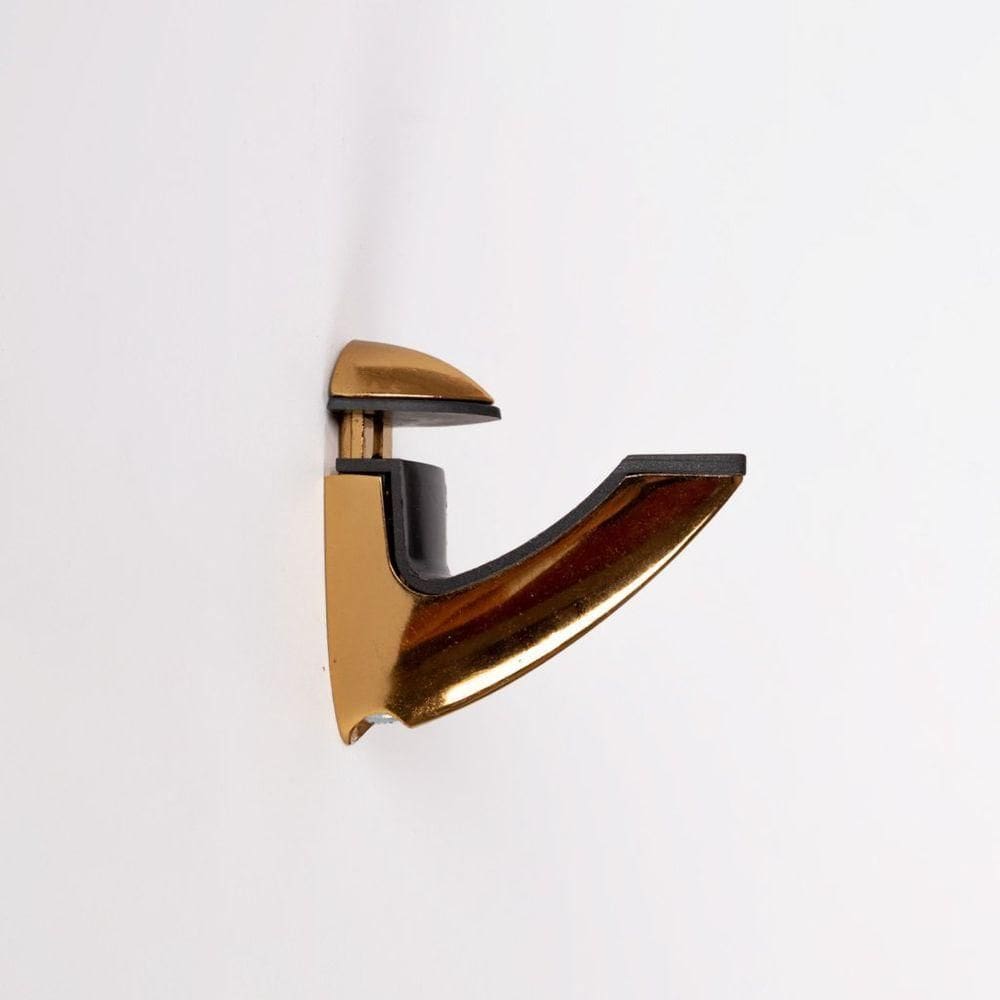 Suporte Para Prateleiras ônix Para Vidro, Mdf Ou Madeira De Até 20mm Médio Dourado
