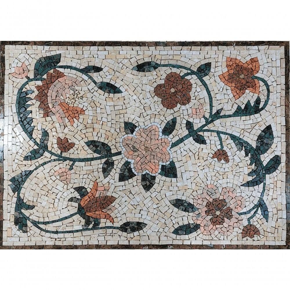 Mandala Mosaico Floral Fantasia Tamanho 90x130cm