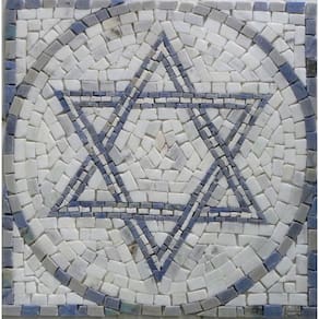 Mandala Simbólica Estrela De David I Nas Cores De Israel