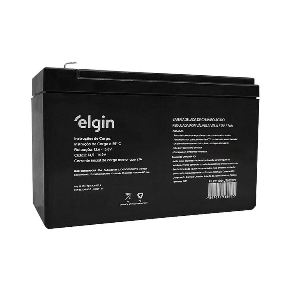Bateria Selada Elgin, P/ Nobreak, Vrla, 12v 7ah - 82293