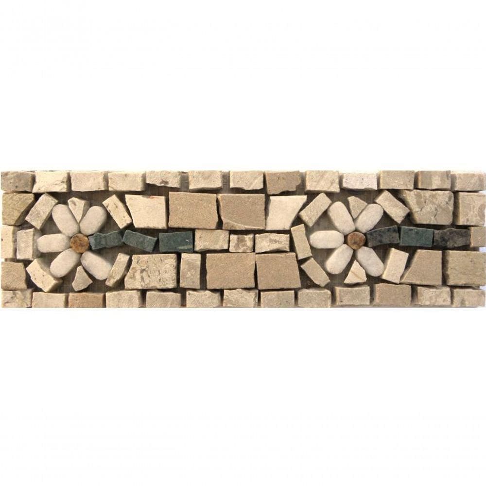 Faixa Em Mosaico Fiori Al Vento I - 8x30cm
