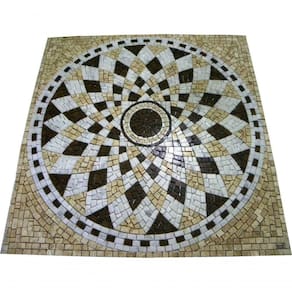 Piso Em Mosaico Romano Semente De Girassol Ii Tamanho 120cm