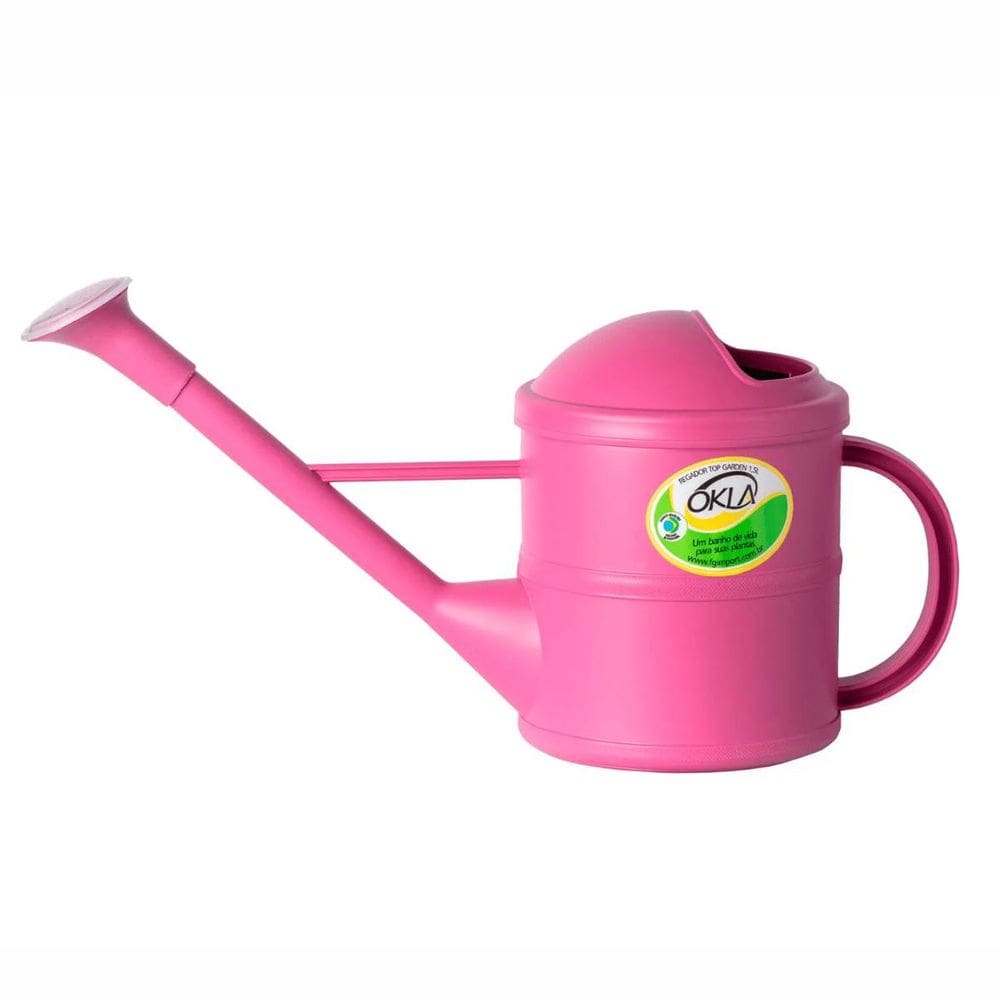 Regador de Plástico Bico Chuveiro (1,5L) Rosa OKLA