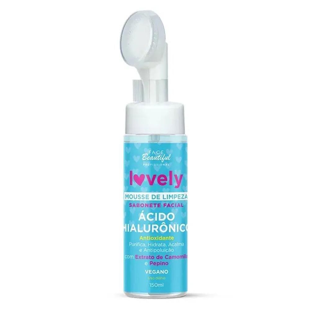 Mousse de Limpeza Sabonete Facial Ácido Hialurônico Lovely Face Beautiful