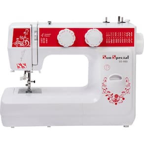 Máquina Costura Doméstica Ss-989 110V Mecânica Vermelha - Sun Special