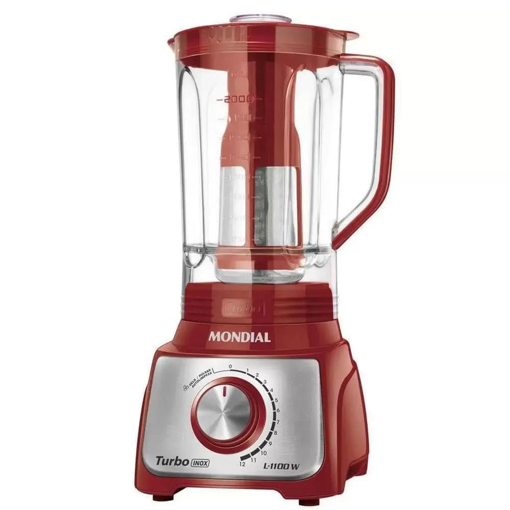Liq Mondial Turbo 3L 12VEL 1100W C/ Filtro L-1100 - 5878-02 Vermelho 220 VOLTS