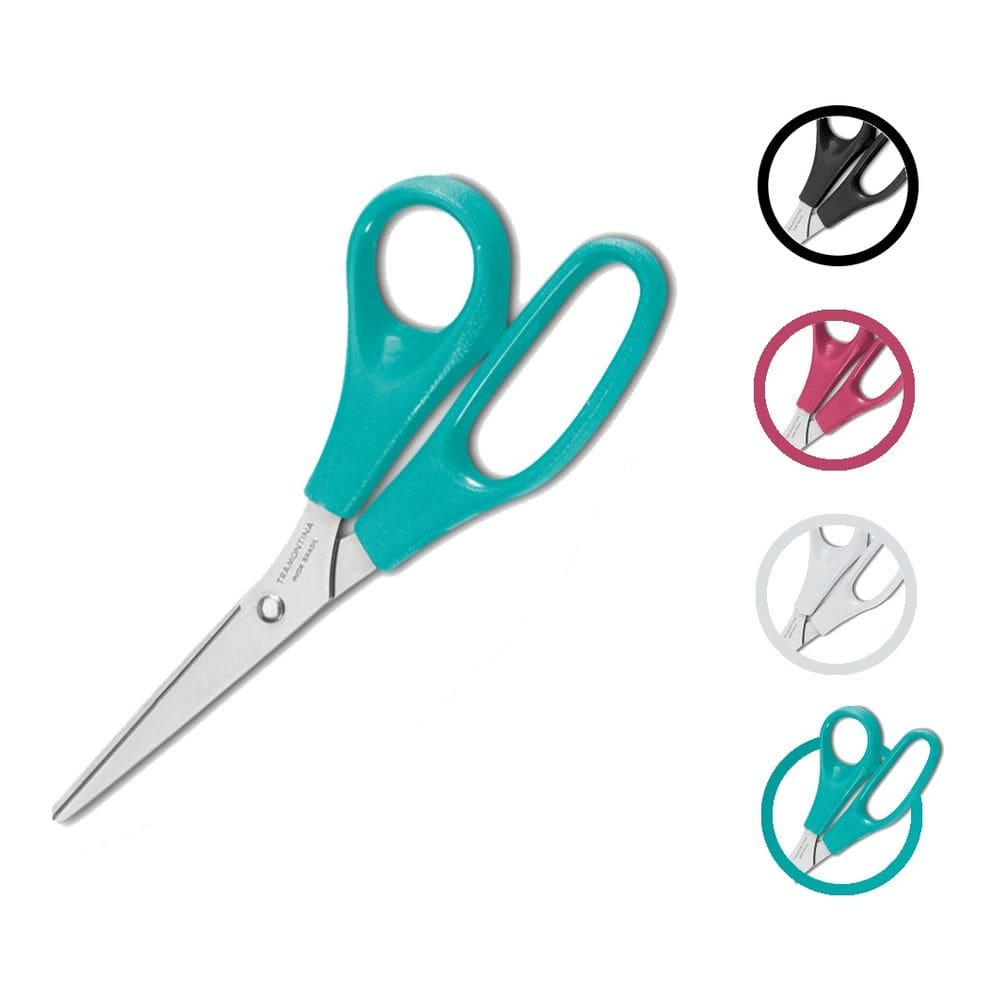 Tesoura Corta Tecido Papel Cozinha Multi Função 8 Azul Tramontina