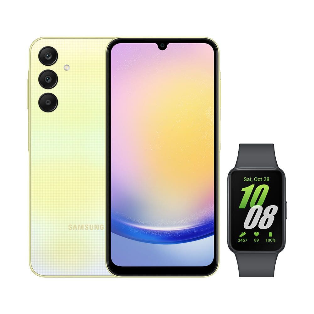 Celular Samsung A25 5G (128GB) - Verde Claro + Galaxy Fit3 - Grafite