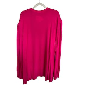 Cardigan Feminino Viscose Rosa Plus Size G5 Manga Bufante Arruaça