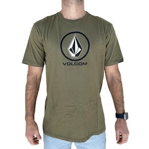 Camiseta Volcom Crisp Stone WT24 Masculina Verde Militar