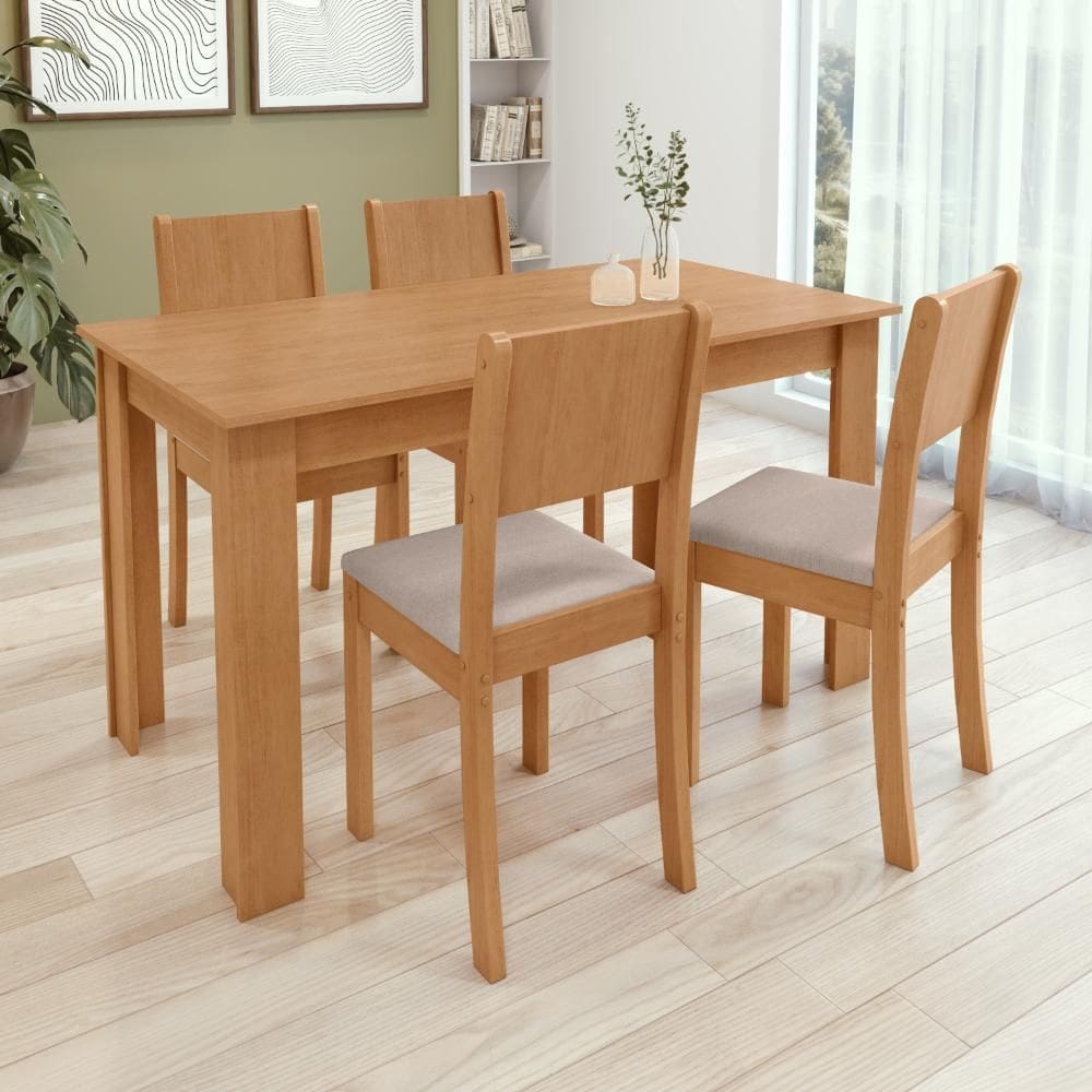 Conjunto Sala de Jantar com 4 Cadeiras Easy Line