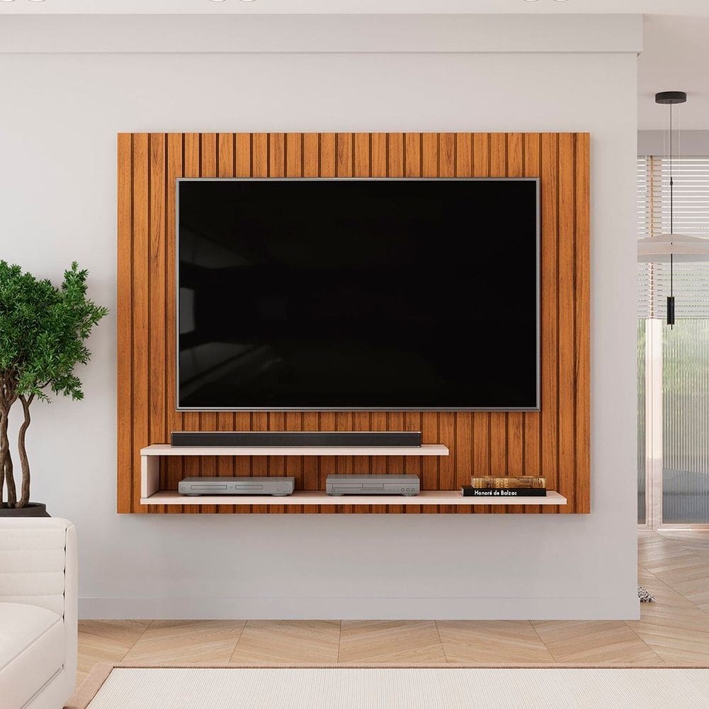 Painel para Tv até 55 Polegadas Ripe Freijó/Off White