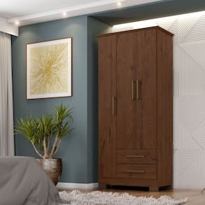 Guarda-roupa Mdp 3 Portas 2 Gavetas França Jacarandá