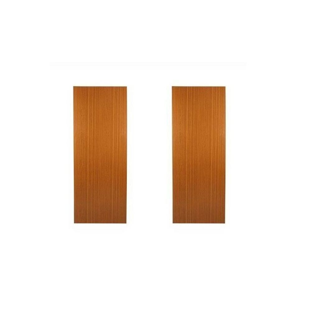 Kit com 2 Folhas de Porta Madeira Lisa 210x80cm Espessura 3,5cm Melamínica Mogno