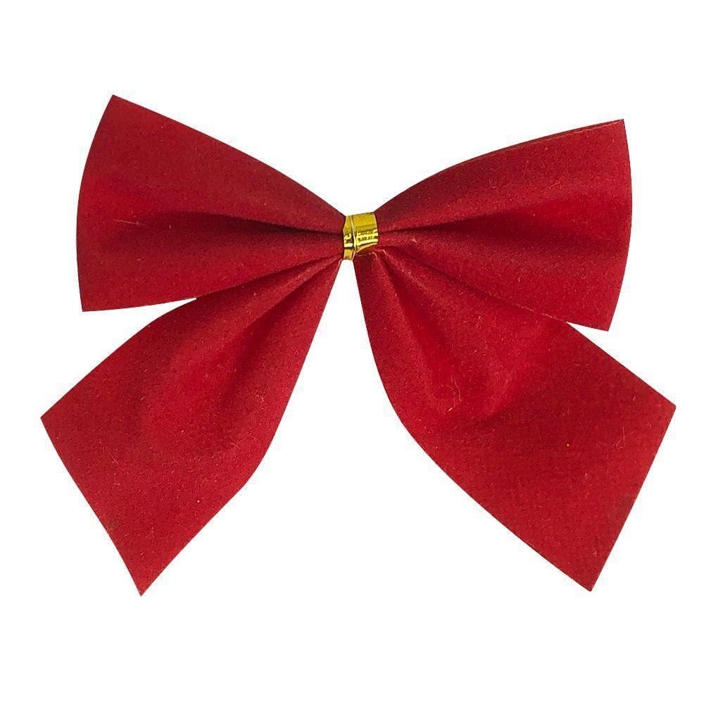 Kit 12 Laços Veludo Lacinhos Vermelho Decoração árvore Natal