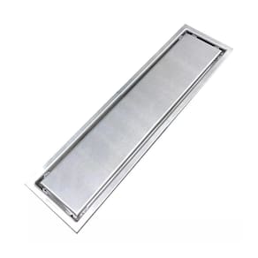Ralo Invisivel Oculto 30cm Linear Inox Banheiro Lavabo Anti Odor Anti Inseto Seguro Resistente