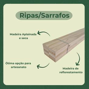 6 Ripas/Sarrafos de 2x4x70 cm Madeira de Pinus
