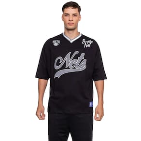 Camiseta Nba Masculina Brooklyn Nets Old Logo Oversize