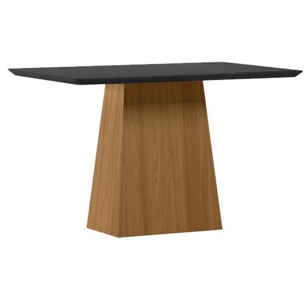 Mesa de Jantar 120 cm Barbara com Vidro Ype Preto – New Ceval