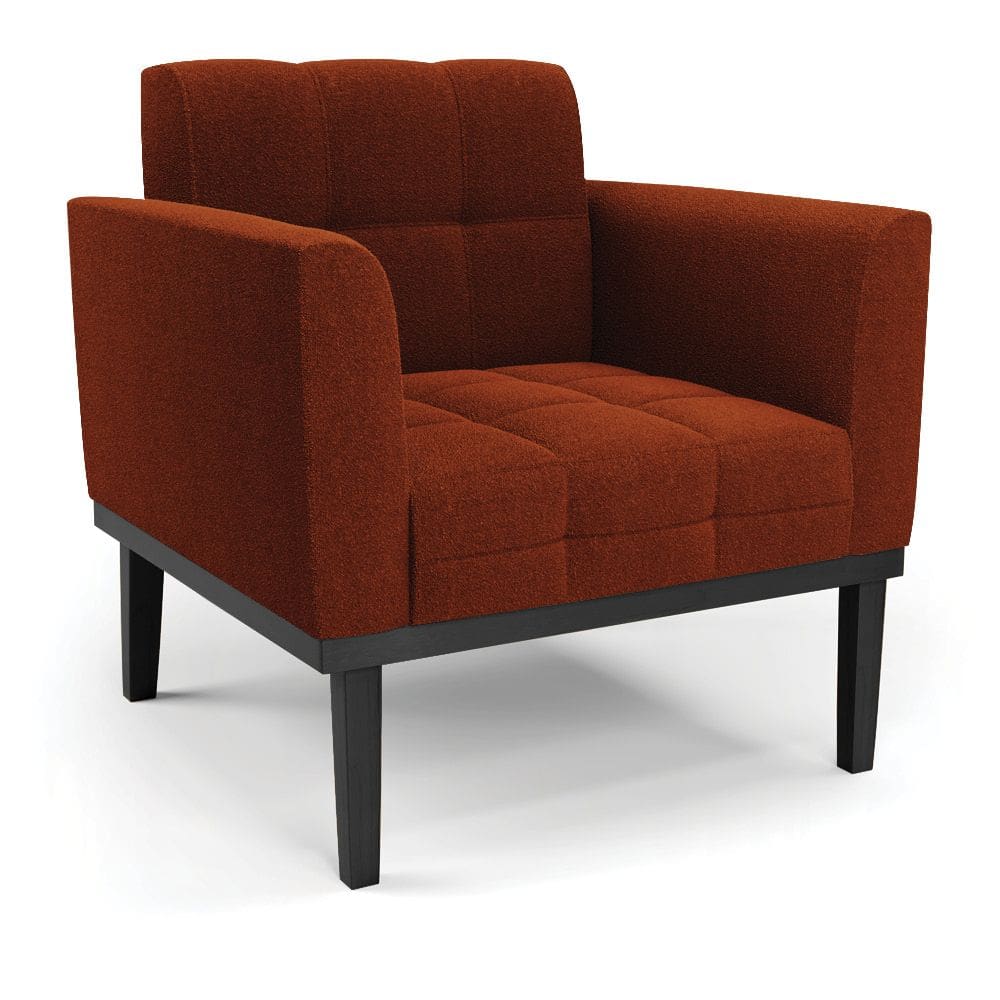 Poltrona para Sala Base Madeira Fixa Preto Elisa Bouclê Terra D03 - D`Rossi