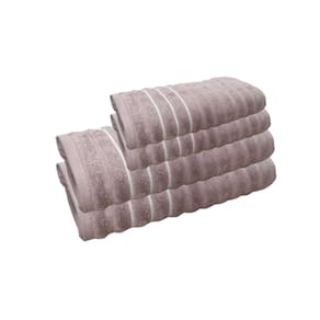 Jogo de Toalhas de Banho 4 peças Leve Macia Ondulada Jacquard Lilas Wave Corttex