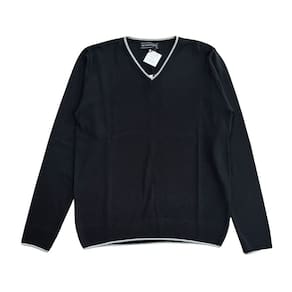 Blusa Tricot Masculina Preta Suéter Gola V Inverno Tamanho P Malharia Star