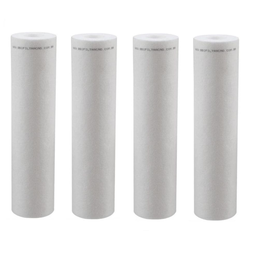 Kit 4 Refil Filtro De Polipropileno 9 3/4`` X 2,5 - 5 Micra