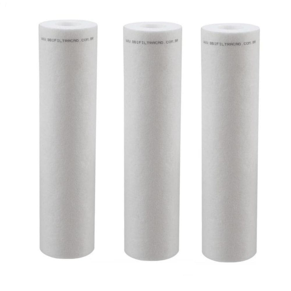 Kit 3 Refil Filtro De Polipropileno 9 3/4`` X 2,5 - 5 Micra