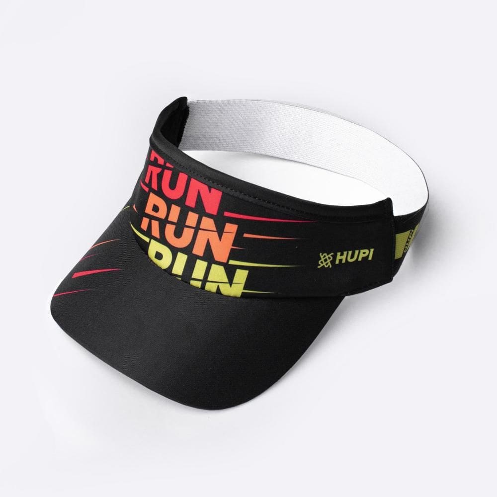 Viseira para Corrida Hupi Running Run Run Run Preta