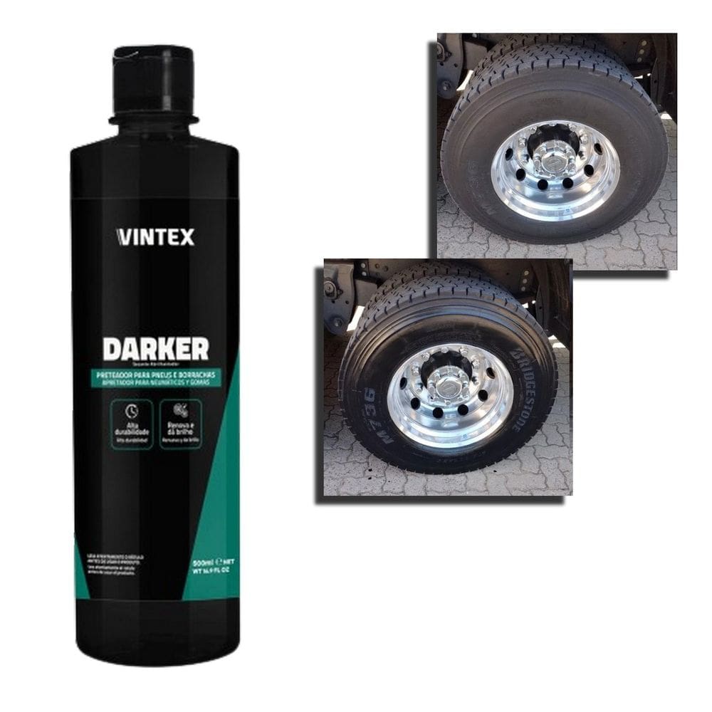 Darker Vintex 500ml  Preteador Para Pneus Plásticos Borrachas