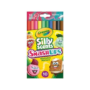 Canetinhas Laváveis Smash Ups Crayola 10 Cores Ponta Fina