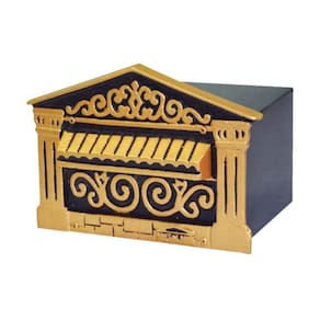 Caixa De Correio Para Cartas Romana Ouro Detras 30x25x12cm