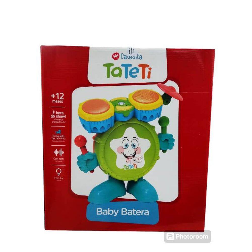 Brinquedo Bateria Infantil Baby Batera c/ Luz e Som - TaTeTi