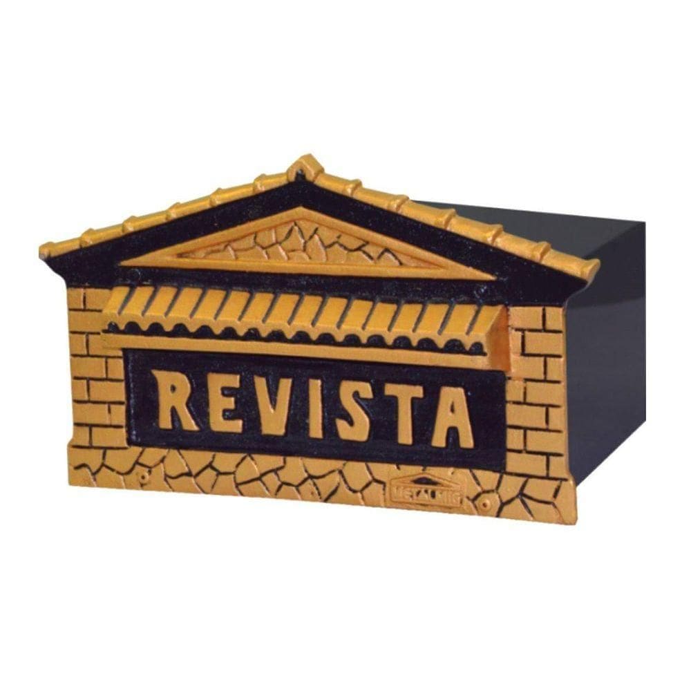 Caixa De Correio Para Cartas Veneza Ouro Detras 30x29x13cm