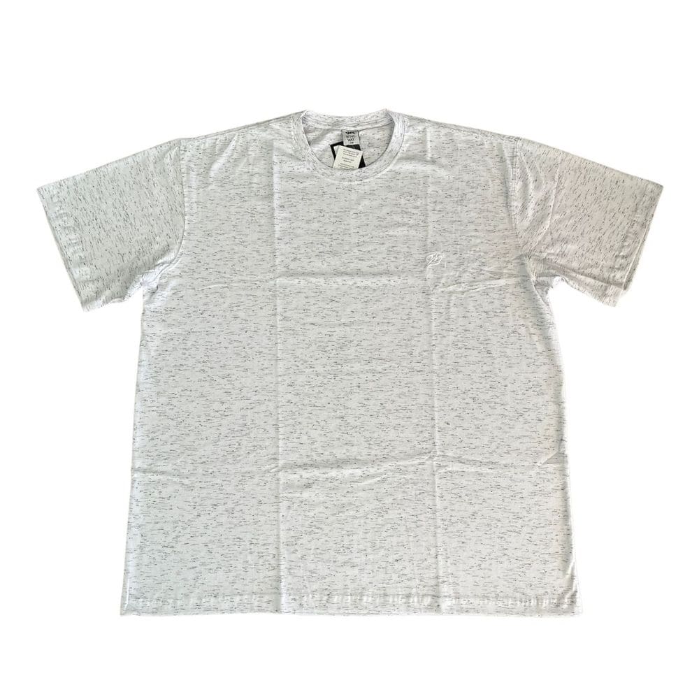 Camiseta Masculina Branca Mescla Plus Size G1 Ao G5 Básica