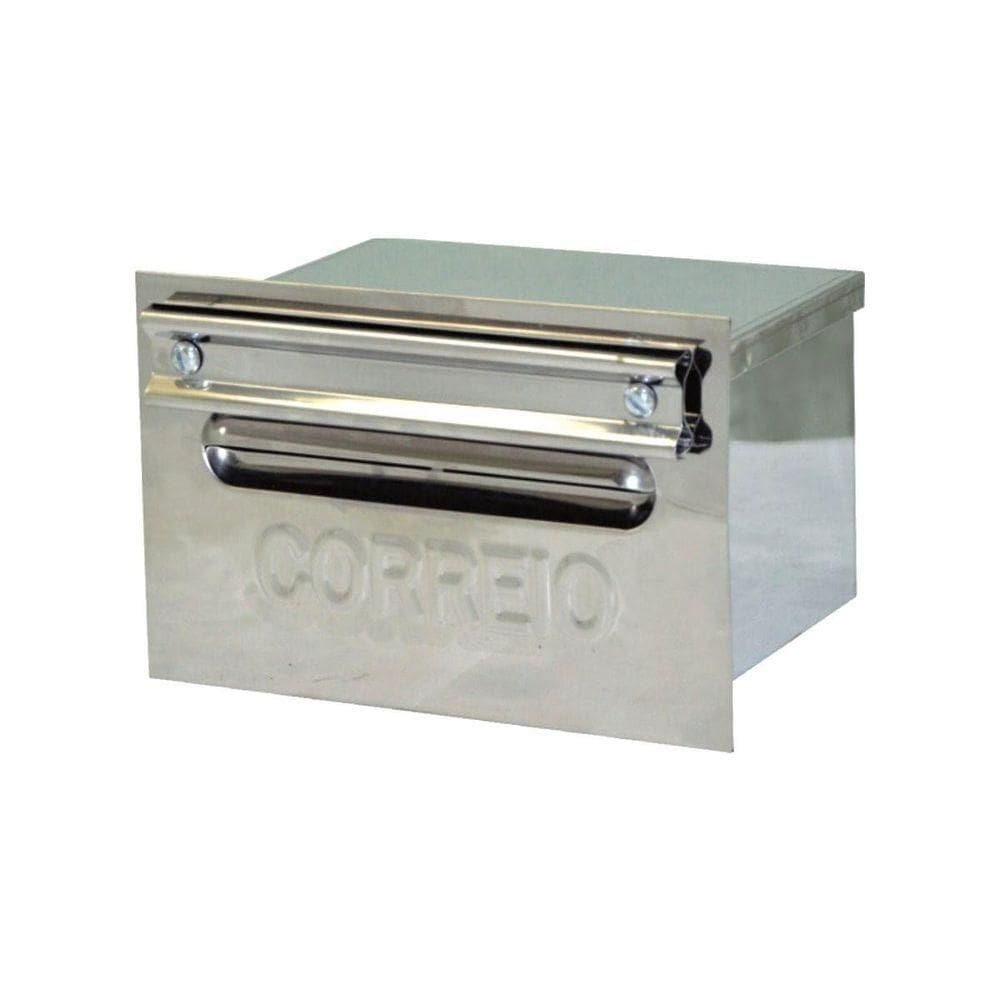 Caixa Correio Cartas Envelope Inox Para Grade 20x21x12cm