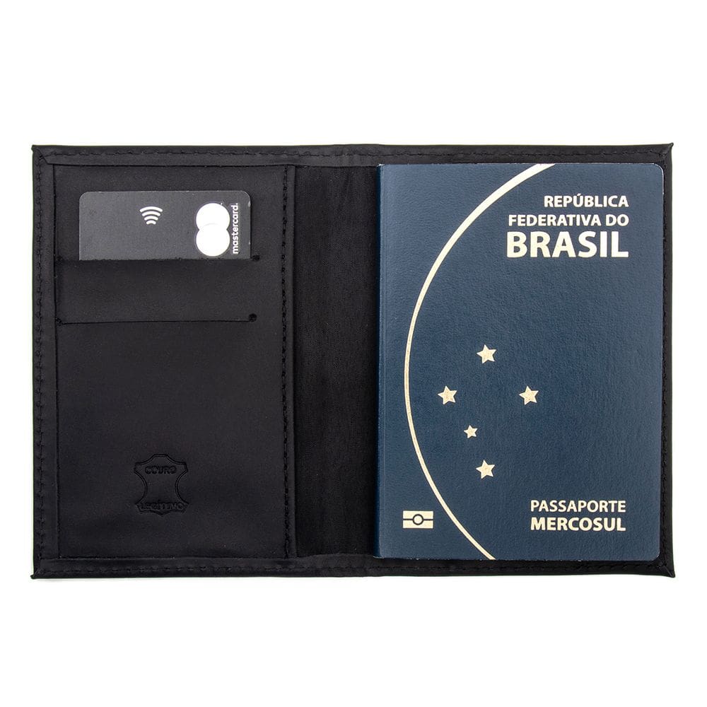 Porta Passaporte Em Couro Carteira Para Viagem Masculina Feminina