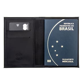 Porta Passaporte Em Couro Carteira Para Viagem Masculina Feminina