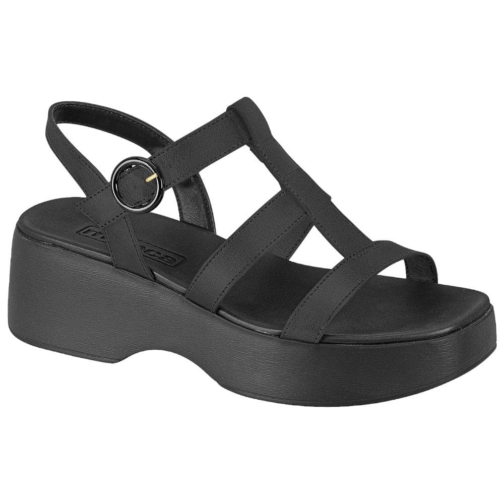 Sandália Plataforma Feminina Moleca 5503.101.9569 Preta