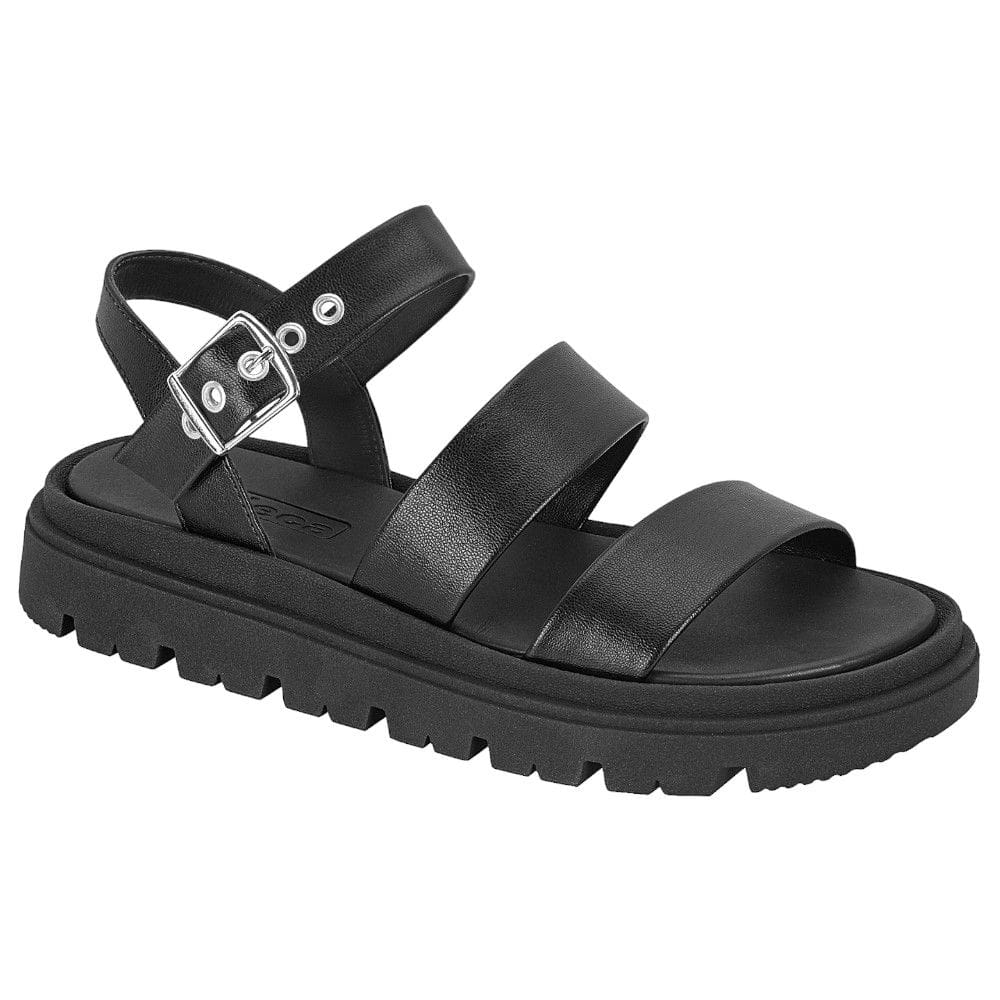 Sandália Flatform Moleca 5504.101 Feminina - Preta
