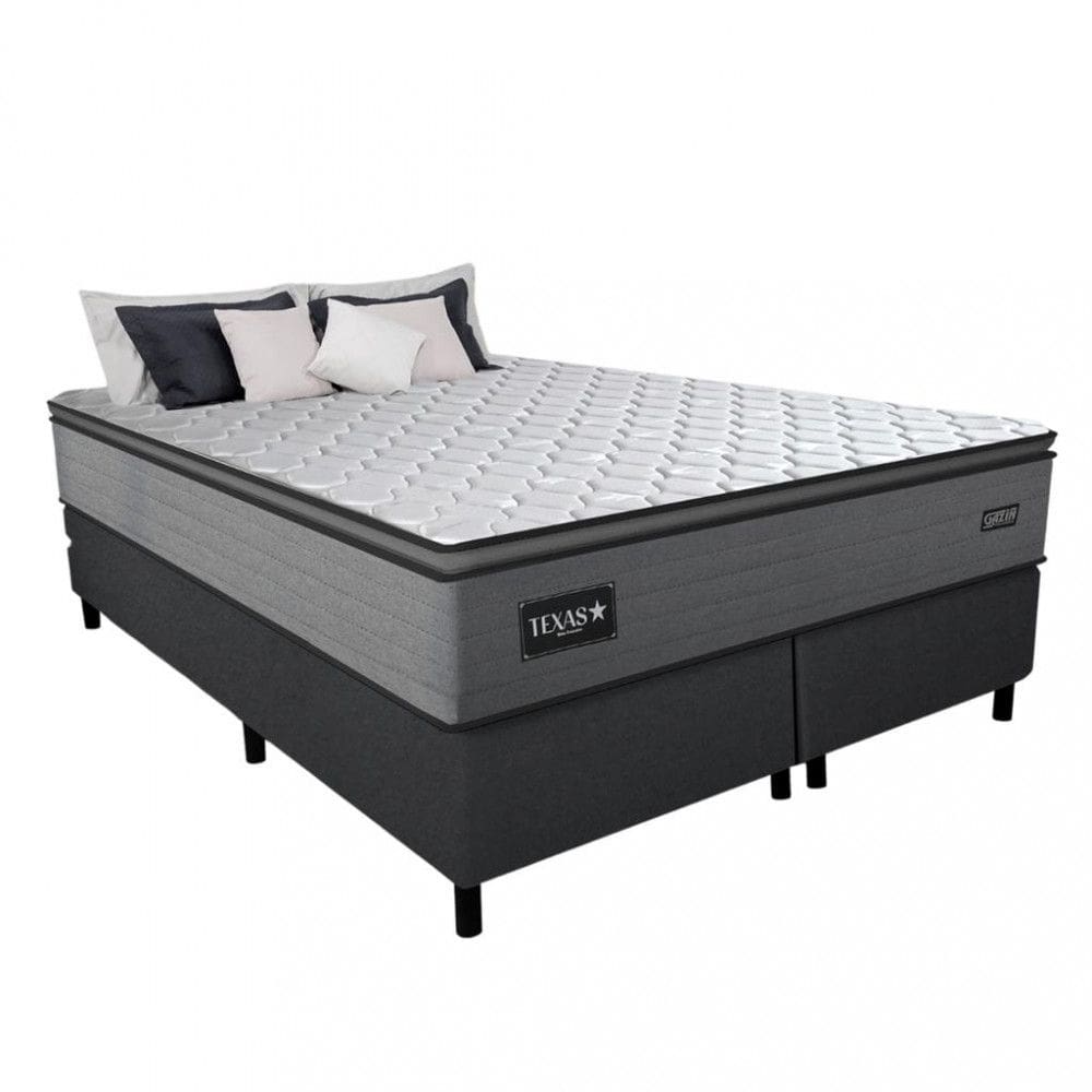 Cama Box Queen 158cm Molas Ensacadas Texas 2CEN Gazin