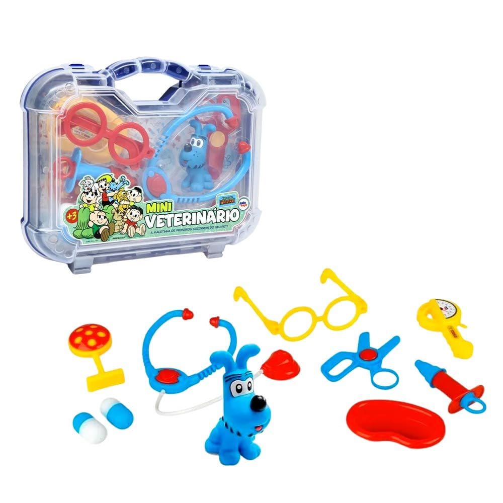 Kit Médico Infantil - Mini Veterinario - Maleta - 11 peças - Pakitoys