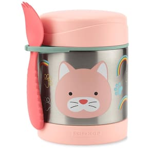 Pote Térmico Com Talher Skip Hop Zoo Gatinha Rosa