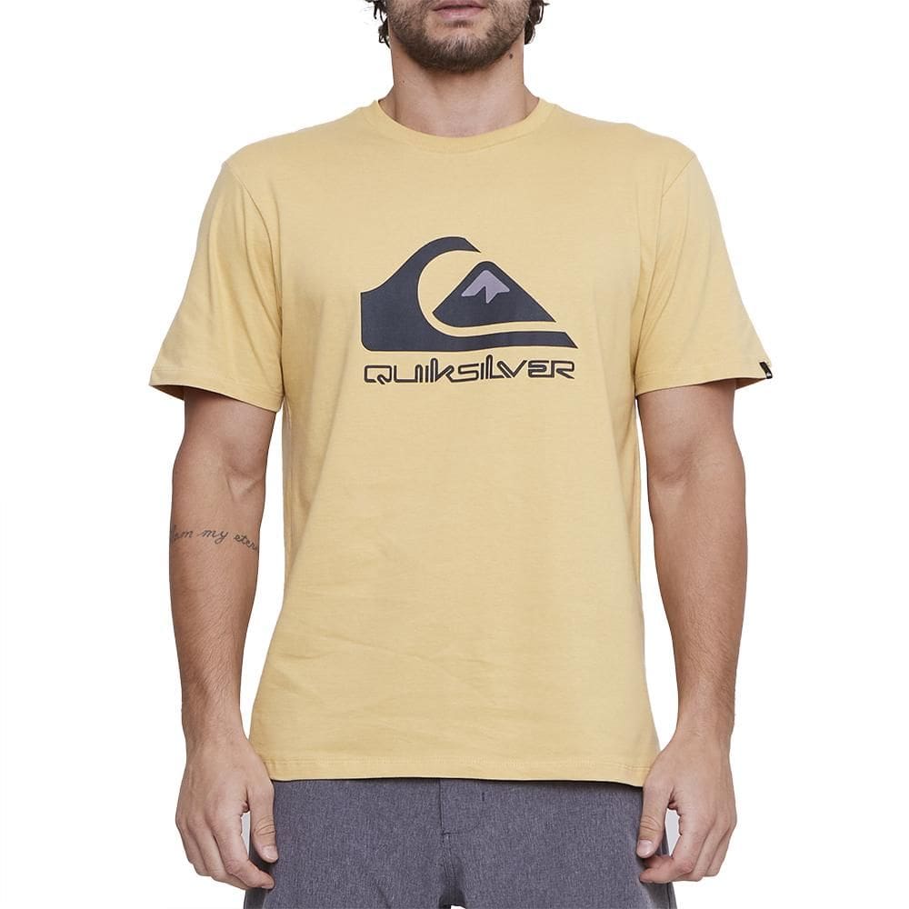 Camiseta Quiksilver Full Logo SM25 Masculina Mostarda