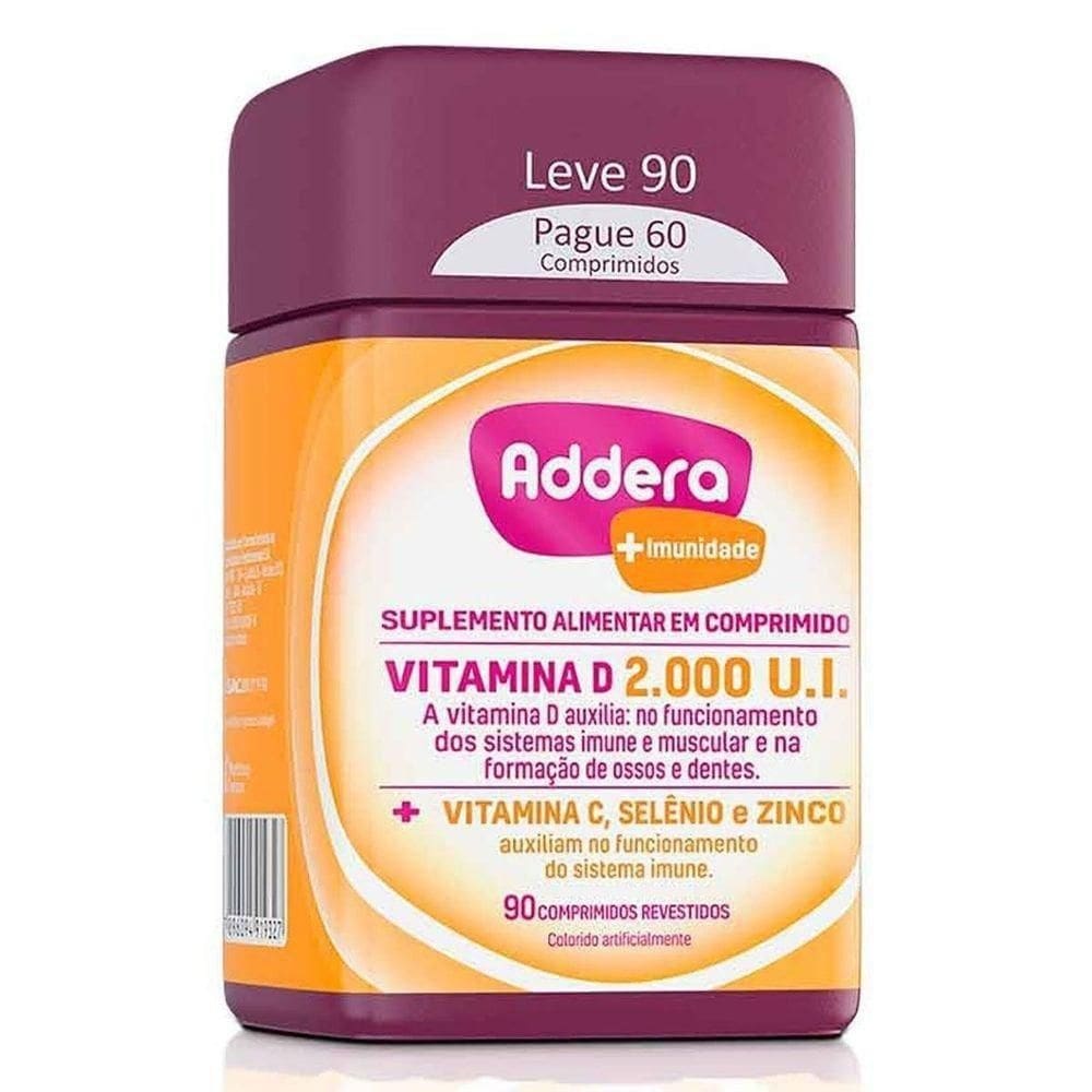 Vitamina D Addera 2.000Ui +Imunidade 90 Comprimidos Hypera