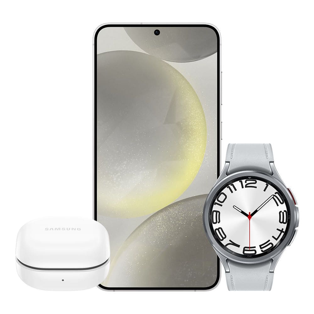 Galaxy S24+ 512GB - Cinza + Galaxy Watch6 Classic LTE 47mm - Prata + Galaxy Buds FE - Grafite